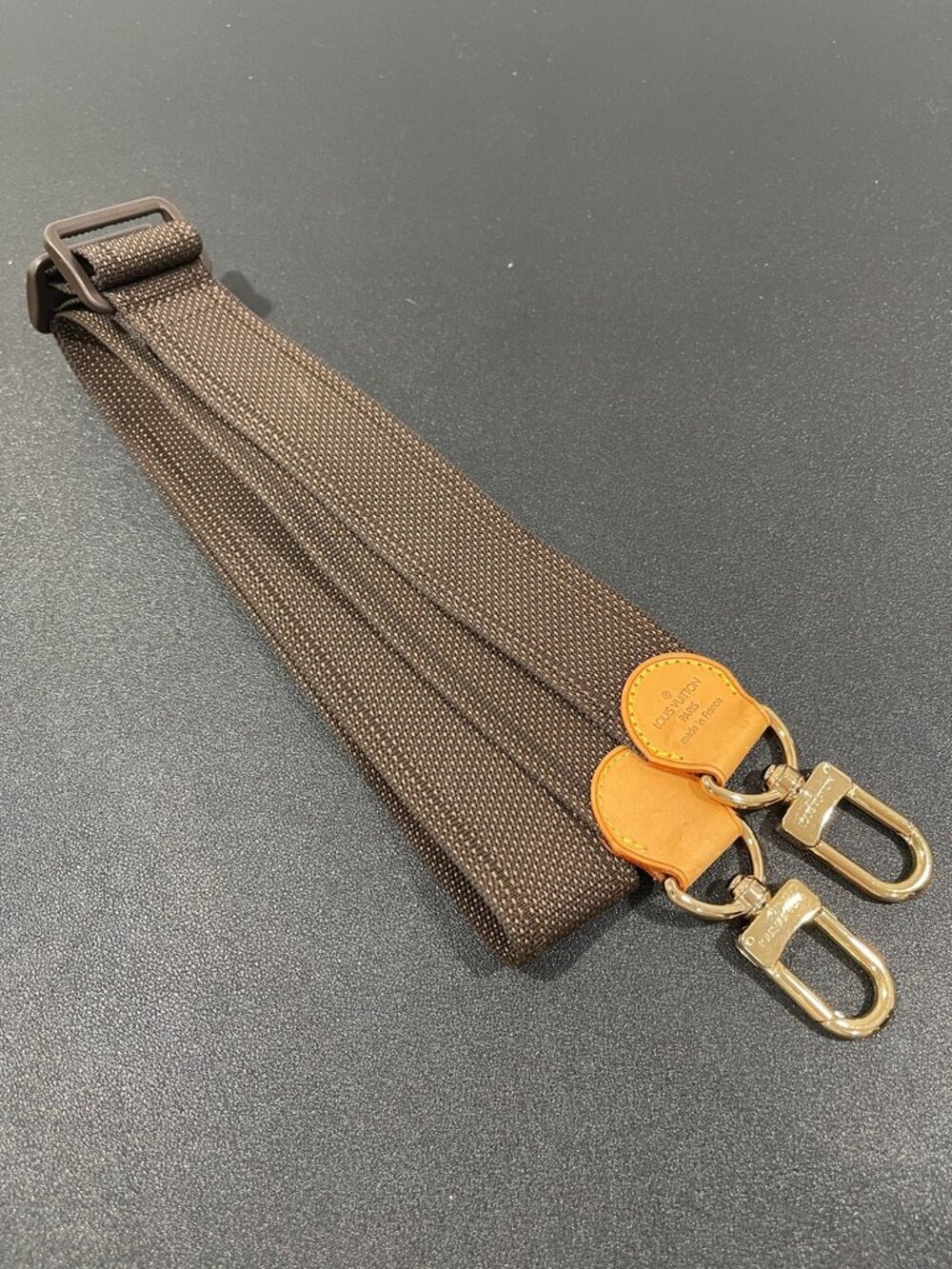 Louis Vuitton Brown Canvas/Leather Crossbody Strap (JB1455)